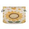 YETTASBIN Sunflower Cotton Rope Basket Large Round Baby Laundry Basket Toy Blanket Books Storage Bin for Bedroom Bathroom Nursery Home Decor, 20 x 14 Inch view 1