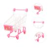 LALADEFIEE 2pcs Mini Shopping Cart Shopping Carts Shopping Carts for Groceries Shopping Cart for Ages 2-4 Shopping Cart for 1 Year Old Plastic Rosy view 3