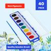 40 Pack Watercolor Paint Set Bulk -Kids Watercolor Paint Set with Brushes | Washable Non-Toxic Water Color Paint Sets for Kids Bulk, Adults, Classrooms, Parties & Art Activities. view 2