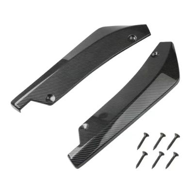 2PC Rear Bumper Lip Wrap Angle Diffuser Splitter Canard Spoiler Protector Compatible With VW Golf Mk8 MK7 MK7.5 MK6 MK5 GTI GTD GTE R R-LINE(Carbon fiber look)