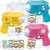 Beria Bubble Guns with Bubble Solution- 3 Pack, Bubbles Gun, Blaster, Blower, Maker, Machine for Boys Girls, Birthday Gifts for Ages 3 4 5 6 7 8 Year Old Kid, Outdoor Toys for Toddlers, Party, Wedding view 1
