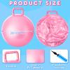 Lewtemi 6 Pcs Hopper Ball Carnival Outdoor Games 20 Inch Jumping Hopping Inflatable Bouncing Ball with Handle and Air Pump for Adults Sport Exercise (Light Colors) view 2