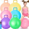 Lewtemi 6 Pcs Hopper Ball Carnival Outdoor Games 22 Inch Jumping Hopping Inflatable Bouncing Ball with Handle and Air Pump for Kids Sport Exercise(Light Colors) view 1
