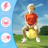 Lewtemi 6 Pcs Hopper Ball Carnival Outdoor Games 22 Inch Jumping Hopping Inflatable Bouncing Ball with Handle and Air Pump for Kids Sport Exercise(Light Colors) view 4