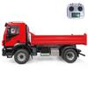 wheelfun 4X2 1/14 RC Hydraulic Dumper Truck Metal 2-Speed Remote Control Tipper Car Model Hobby Grade Model(Red) view 1