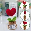 ailov Christian Gifts for Women Men, Jesus Bible Verse, God Says You are - Religious Faith Inspirational Plush with Card, Mini Positive Crochet Flower view 4