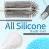 15.7" Silicone Bottle Brush Set - 6 Pack Water Bottle and Straw Cleaner Brush Long Handle for Hydro Flasks, Sports Bottles & Reusable Straw, Narrow Neck Containers, Tumblers, Glassware view 3