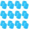 Bememo 24 Pcs Neon Wristbands for Kids End of The Year Student Gifts Bulk Tennis Wrist Sweatbands 80s Neon Youth Basketball Wrist Bands for Boys Girls 90s Glow Party School Supplies(Blue) view 1
