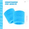 Bememo 24 Pcs Neon Wristbands for Kids End of The Year Student Gifts Bulk Tennis Wrist Sweatbands 80s Neon Youth Basketball Wrist Bands for Boys Girls 90s Glow Party School Supplies(Blue) view 3