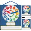 3 Pack Dry Erase Learning Clocks - Award-Winning Large Magnetic Clock & 2 Student Practice Clocks - Analog & Digital Classroom Teaching Tools - Includes E-Book to Help Kids Tell Time Easily view 1
