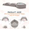 Aunekiv Toddler Climbing Toys with Ball Pit, 6-Piece Baby Foam Climbing Blocks, Indoor Soft Play Set for Crawling, Climbing, Balance & Creative Play, Grey, Balls Not Included view 2