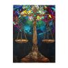 CDSASHCA 500 Piece Adult Wooden Puzzle - Balanced Scales Symbol,Mystical Libra Horoscope Design,Ideal for Exercising Brain Power and Hands-on Skills,Improves Intelligence and Observation view 1
