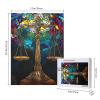 CDSASHCA 500 Piece Adult Wooden Puzzle - Balanced Scales Symbol,Mystical Libra Horoscope Design,Ideal for Exercising Brain Power and Hands-on Skills,Improves Intelligence and Observation view 4