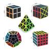 Speed Cube Set, Speed Cube Bundle of 2x2 4x4 Megaminx Pyramid Cube and Windmill Cube Smoothly Carbon Fiber Sticker Magic Cubes Collection for Kids & Adults [5 Pack] view 2