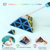 Speed Cube Set, Speed Cube Bundle of 2x2 4x4 Megaminx Pyramid Cube and Windmill Cube Smoothly Carbon Fiber Sticker Magic Cubes Collection for Kids & Adults [5 Pack] view 4