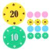 BESTonZON 100pcs Game Counting Chips Mahjong Chip Tokens Betting Poker Gambling Tokens view 1