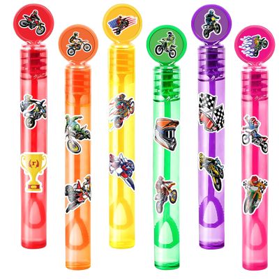 Dirt Bike Party Favors for Kids 24PCS Motocross-Themed Mini Bubble Wands, Great for Birthday Supplies, Pinata Fillers, Goodie Bags & Classroom Rewards
