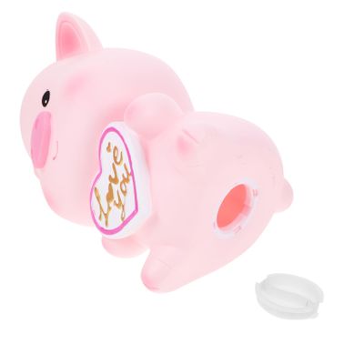 Abaodam Cartoon Shaped Piggy Bank Vinyl Storage Jar Fun Savings Container for Boys and Girls Birthday for Non-breakable and Safe Design