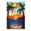 CDSASHCA Sunset Beach Palm Tree Art 1000 Piece Adult Wooden Puzzle - Summer Vacation Fun Puzzles,Ideal for Hands-on Skills,Spell Out Your Child's Dream Kingdom,Gifts for Family,Friends view 1