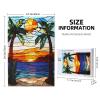 CDSASHCA Sunset Beach Palm Tree Art 1000 Piece Adult Wooden Puzzle - Summer Vacation Fun Puzzles,Ideal for Hands-on Skills,Spell Out Your Child's Dream Kingdom,Gifts for Family,Friends view 4