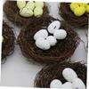 Tofficu 100pcs Simulation Bird Eggs Fake Egg Carrier Creative Funny Home Decor view 3