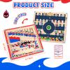 wakeInsa 2 in 1 Magnetic Color and Number Maze,Montessori Toys for Toddler Boys,Wooden Magnet Balls Puzzles,Toddler Busy Board Game,Preschool Learning Activities view 3