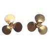 12mm Three-Blade Brass Left/Right Hand Propeller Pair, 1.5mm Shaft Hole (2PC) view 1