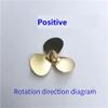 12mm Three-Blade Brass Left/Right Hand Propeller Pair, 1.5mm Shaft Hole (2PC) view 2