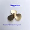 12mm Three-Blade Brass Left/Right Hand Propeller Pair, 1.5mm Shaft Hole (2PC) view 3