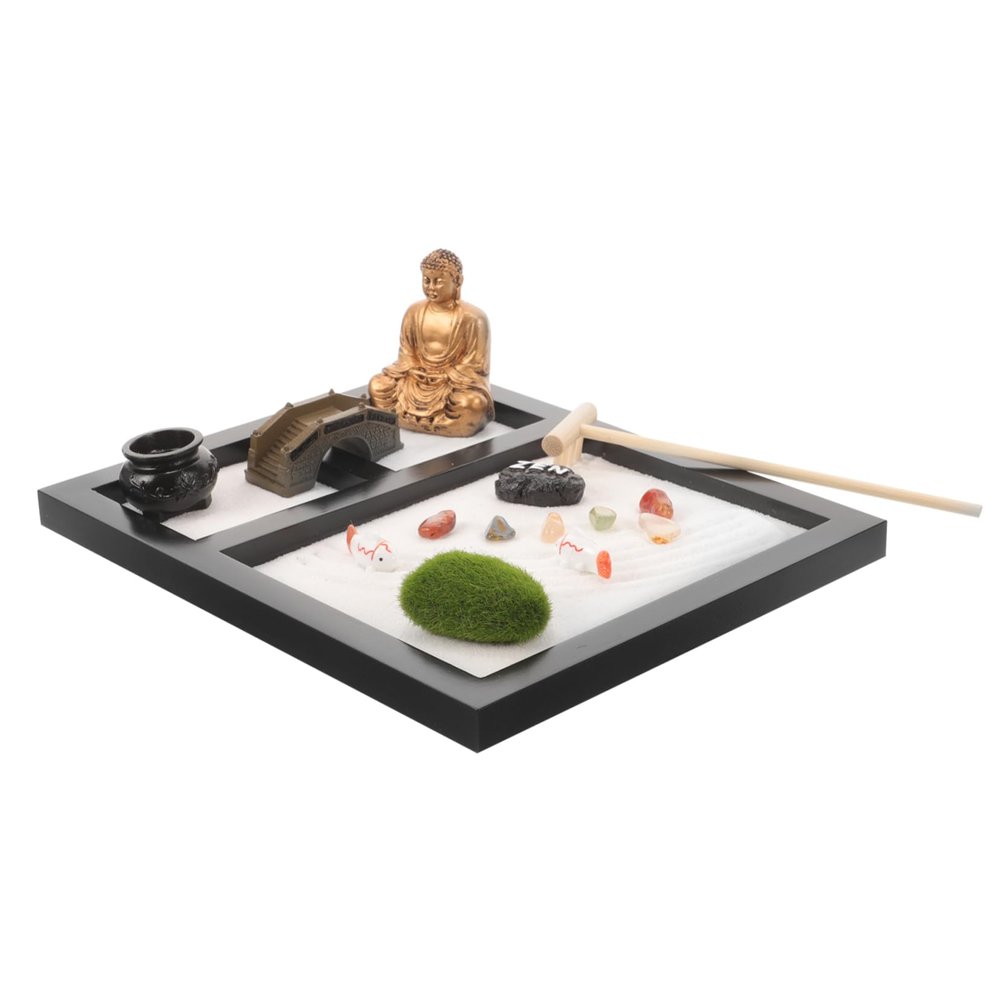 Abaodam Relaxing Desktop Zen Garden Ornaments for Sand Decor Tabletop Zen Garden