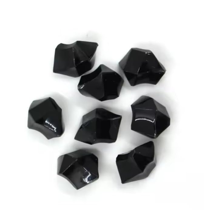 20PCS 25 * 11mm Acrylic Irregular Stone Chessman Game Pieces For Board Game Accessories 20Colors,black