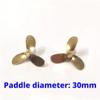30mm Three-Blade Left/Right Hand Propeller Pair for RC Boats, 2mm Shaft Hole (2PC) view 3