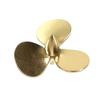 32mm Three-Blade Brass Left Hand Propeller for RC Sailboats, M3 Shaft Hole (1PC) view 1