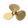 32mm Three-Blade Brass Right Hand Propeller for RC Sailboats, M3 Shaft Hole (1PC) view 1