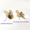 32mm Three-Blade Brass Right Hand Propeller for RC Sailboats, M3 Shaft Hole (1PC) view 3