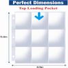 1800 Pockets Card Sleeves Binder Sheets With Trading Card White 3 Ring Binder | 9-Pocket Trading Card Pages | for TCG, Sports, MTG Cards, Collectible Storage & Organization view 2