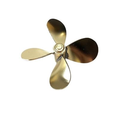 50mm Four-Blade Copper Right Hand Propeller for RC Boats, M4 Shaft Hole (1PC)