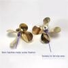 50mm Four-Blade Copper Right Hand Propeller for RC Boats, M4 Shaft Hole (1PC) view 3