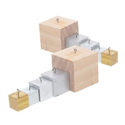 ABOOFAN 10pcs Density Experiment Set Copper Iron Aluminum Wooden Cubes for Science Education and Stem Activities Versatile Teaching Tools for and Mass Exploration