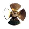 12mm Four-Blade Copper Left Hand Propeller, 2mm Shaft Hole (1PC) view 1