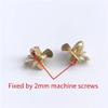12mm Four-Blade Copper Left Hand Propeller, 2mm Shaft Hole (1PC) view 2