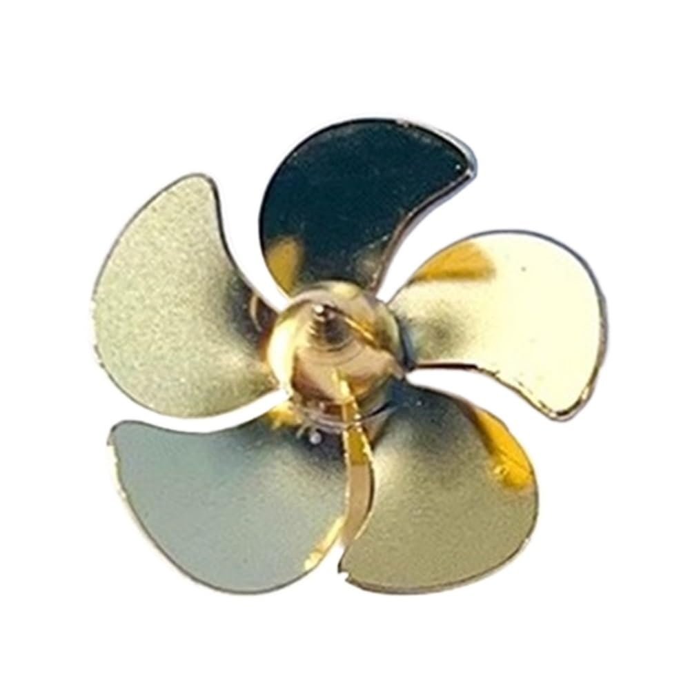 21mm Five-Blade Brass Left Hand Propeller for RC Boats, 2mm Shaft Hole (1PC)