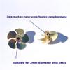 21mm Five-Blade Brass Left Hand Propeller for RC Boats, 2mm Shaft Hole (1PC) view 3