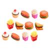 Toddmomy 12pcs Pretend Play Food Set Realistic Burger Hot Dog and French Fries Kitchen Accessories for Boys and Girls for Imaginative Cooking and Role Play Activities view 1