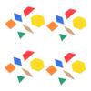 DIYEAH 64pcs Colorful Blocks for Boy Girl Geometric Shapes Math Manipulatives for Cognitive Development and Classroom Learning Activities view 1