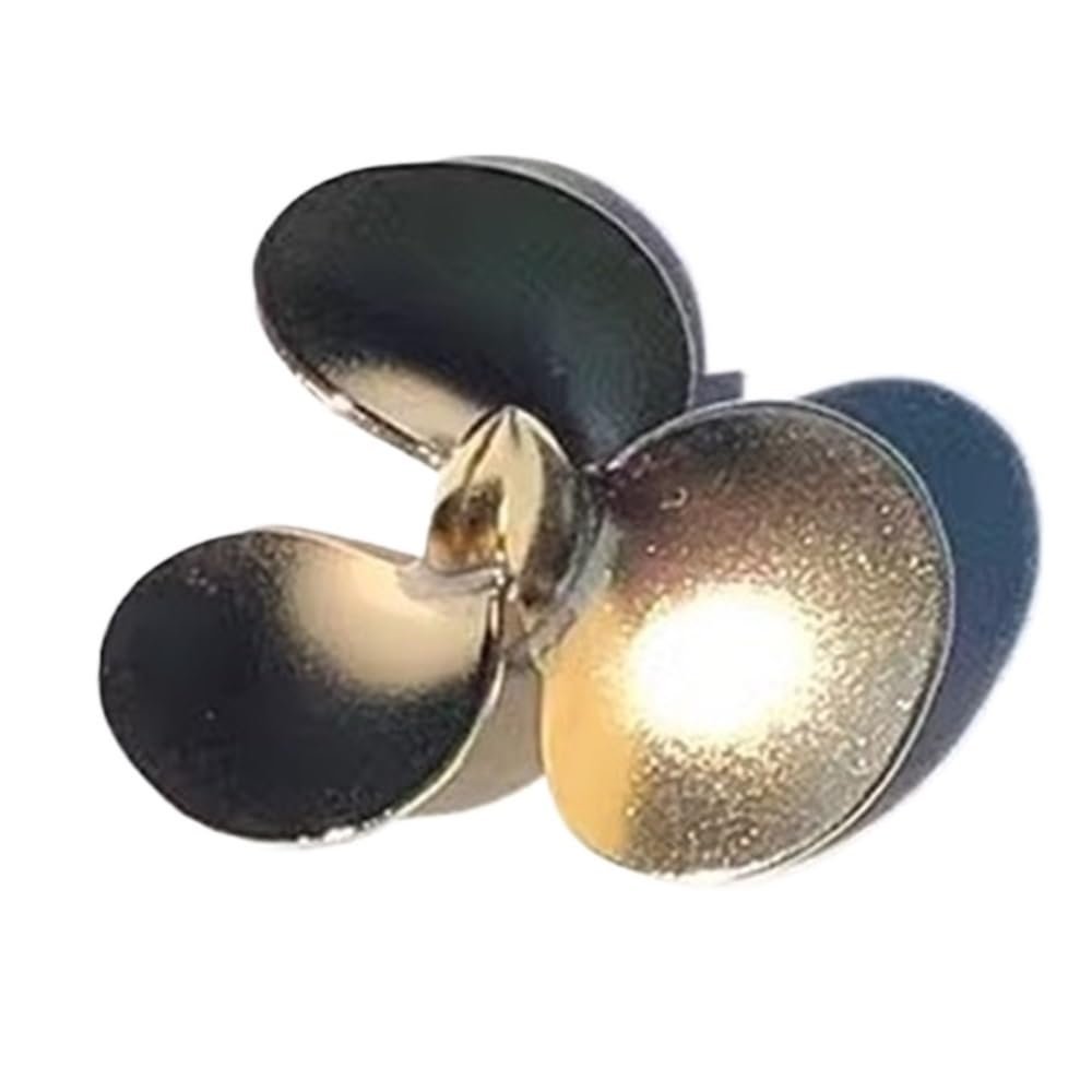 32mm Brass Right Hand 3-Blade Propeller for RC Boats, M3 Shaft Hole, High-Speed Racing Prop (1PC)