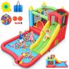 AKEYDIY Inflatable Bounce House for Kids 3-12, Bouncy House with Slide, Trampoline, Ball Pit/Pool, Basketball Hoop, Target, Climbing Wall, Water Cannon, Blower Included, Upgradeable view 1