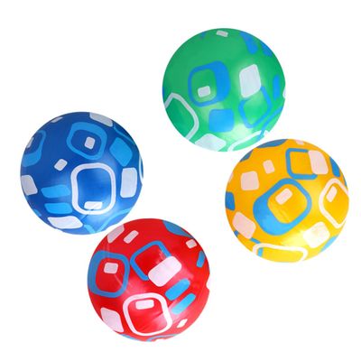 SUPVOX 4 Pack Inflatable Stretch Balls for Boys and Girls Bouncing Safe PVC Fun Patterns 22cm Compact for Storage Outdoor Fun