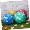 SUPVOX 4 Pack Inflatable Stretch Balls for Boys and Girls Bouncing Safe PVC Fun Patterns 22cm Compact for Storage Outdoor Fun view 4