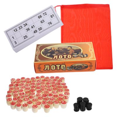 IMIKEYA 1set Game Wooden Cards and Double-Sided Number Chips for Family Gatherings Parties and Group Fun